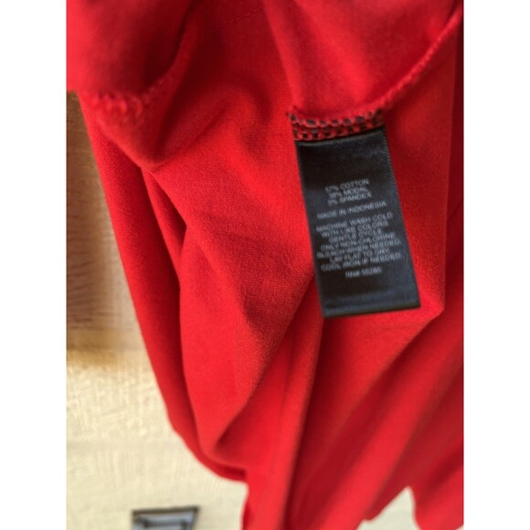 Express womens Short Knit Mini Dress size Medium Red Zip Back Cotton Blend $50 - Picture 5 of 5